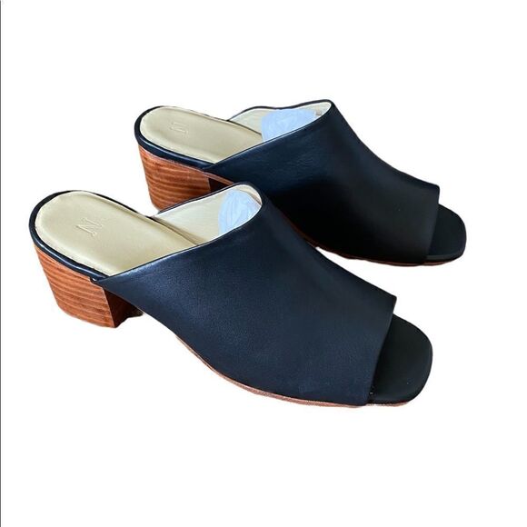 Nitolo | Paloma Open Toe Heeled Mules in Black | 9.5 - Picture 8 of 9